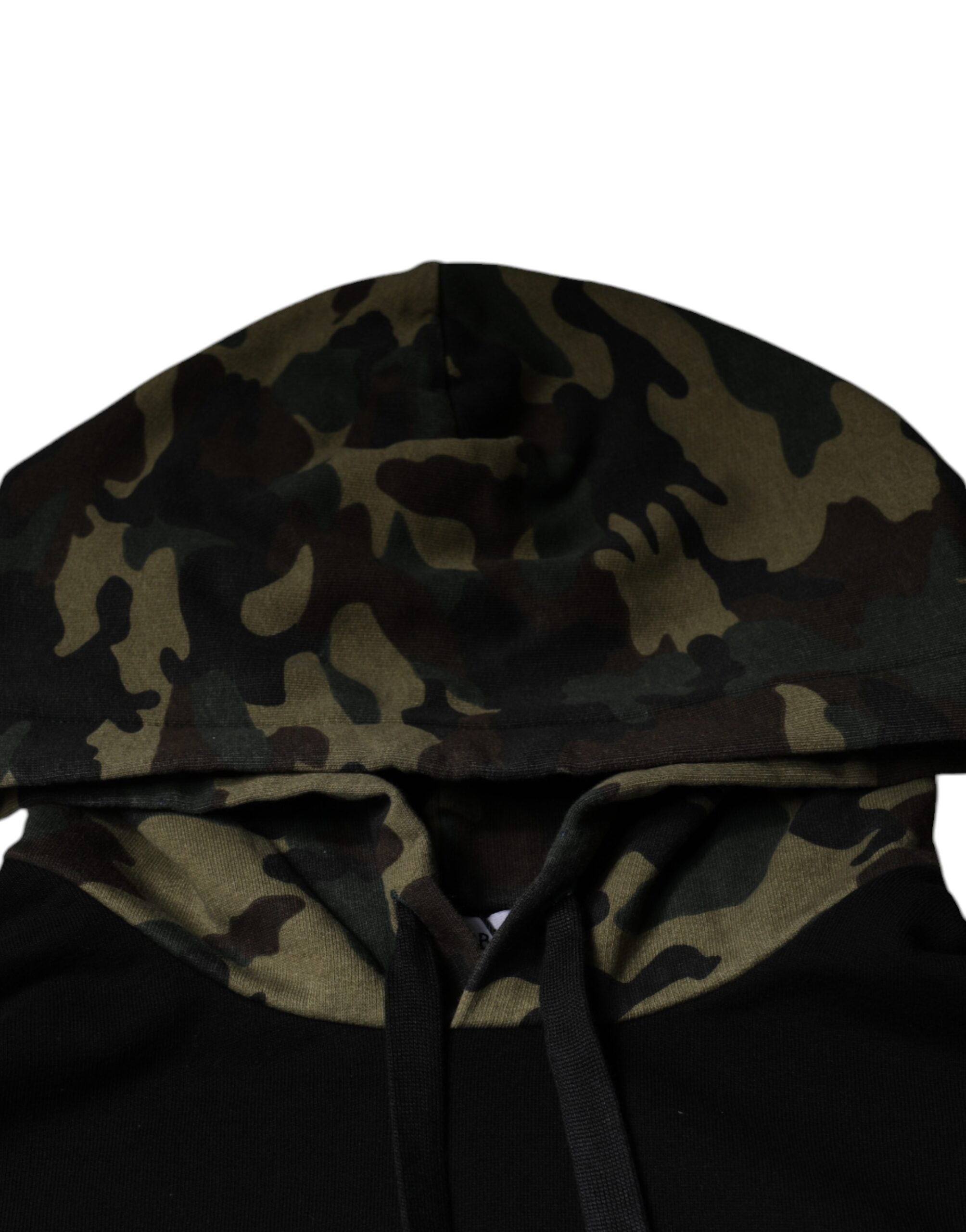 Dolce & Gabbana Black Camouflage Hooded Sweatshirt Sweater -   -  Dolce & Gabbana.