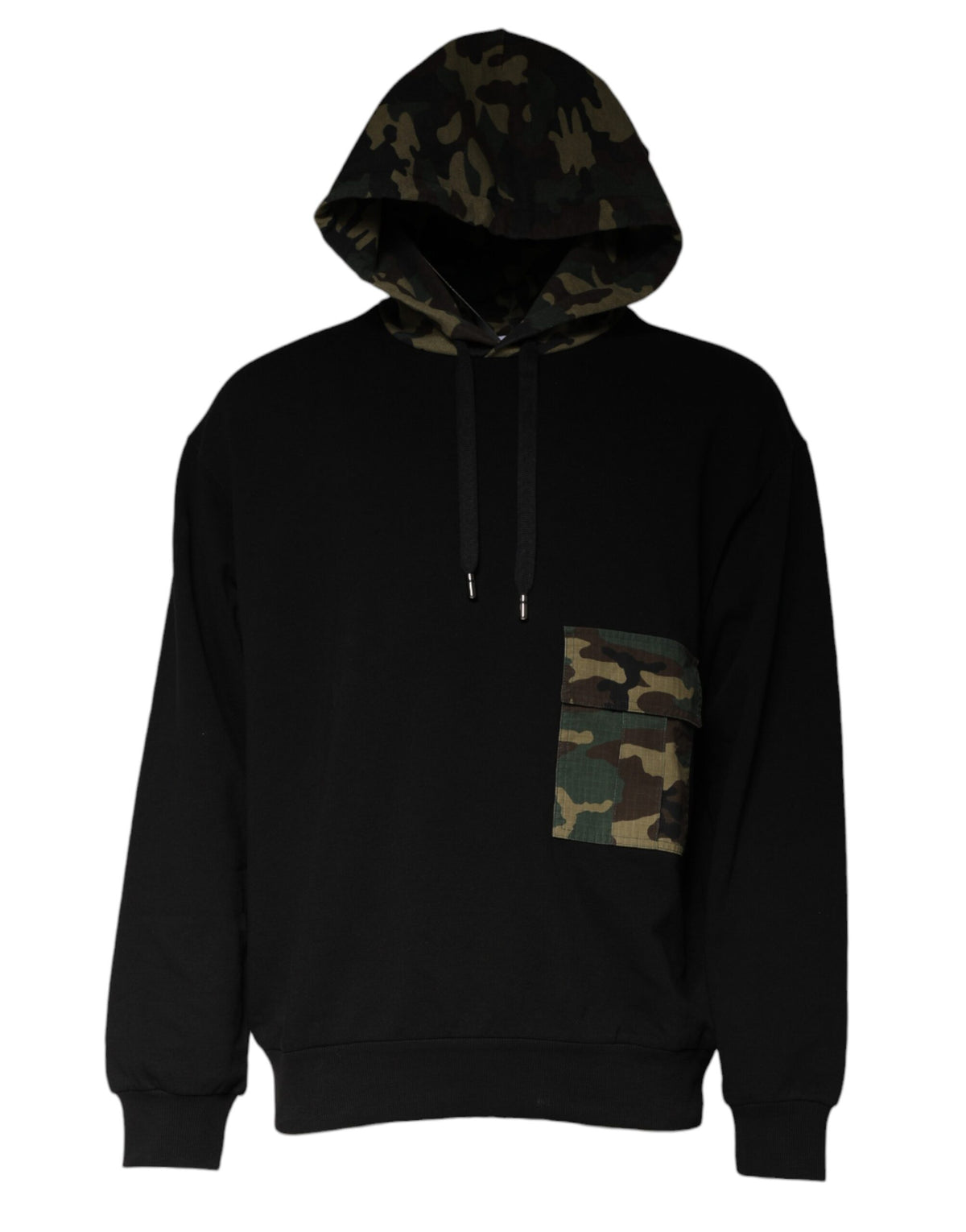 Dolce & Gabbana Black Camouflage Hooded Sweatshirt Sweater -   -  Dolce & Gabbana.