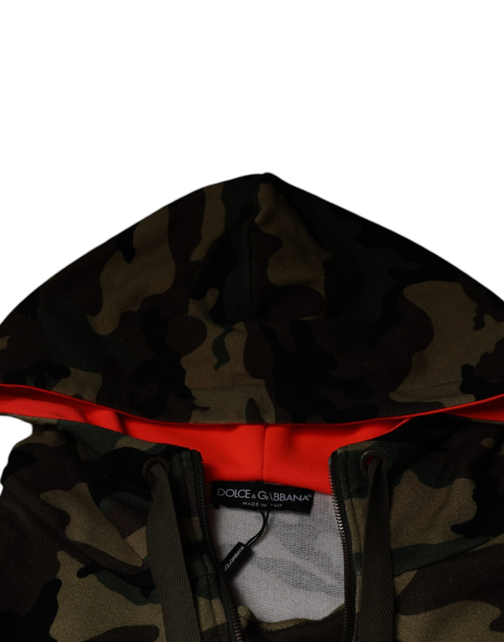 Dolce & Gabbana Multicolor Camouflage Hooded Men Sweatshirt Sweater -   -  Dolce & Gabbana.