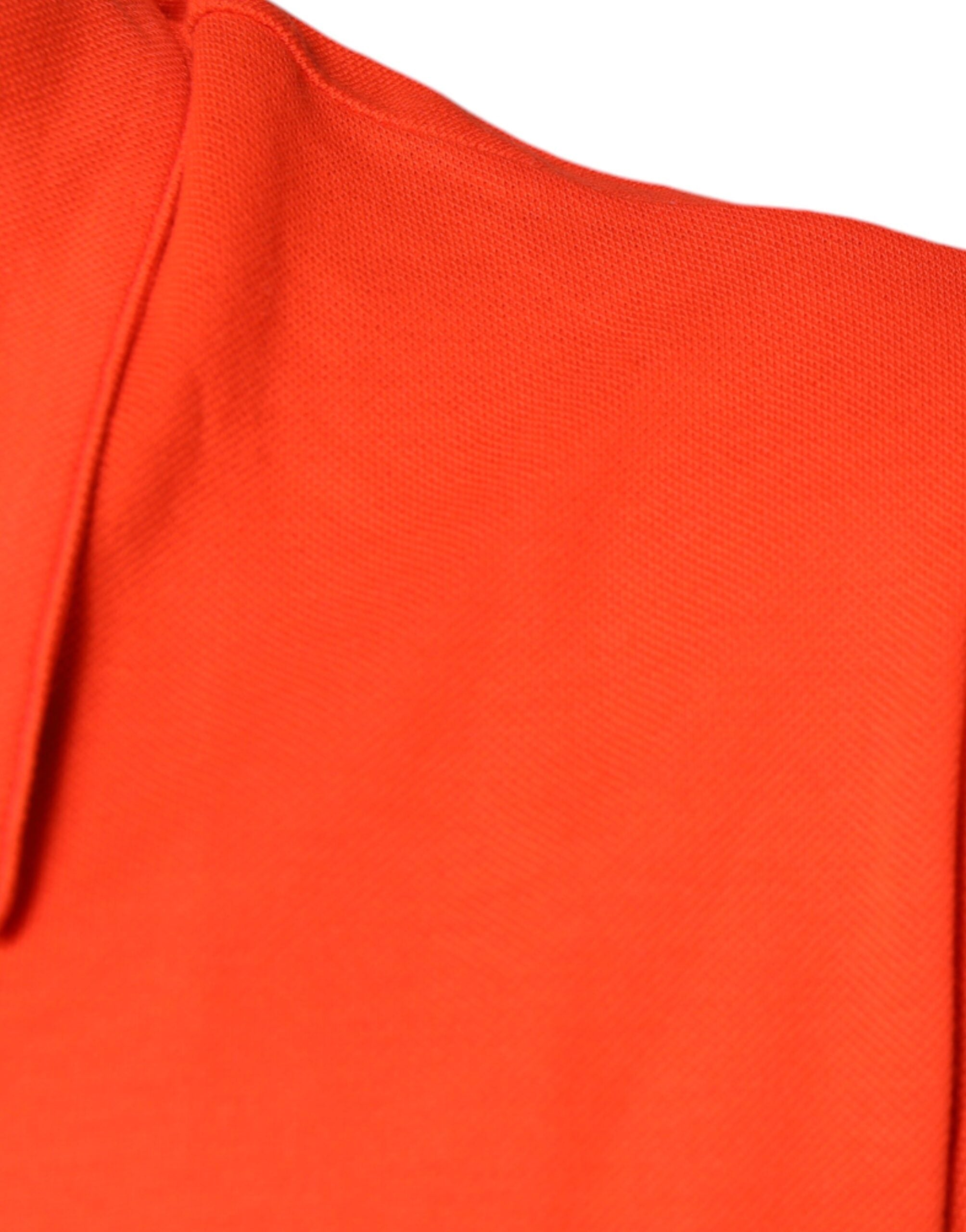 Dolce & Gabbana Orange Cotton Button Down Casual Polo Shirt -   -  Dolce & Gabbana.