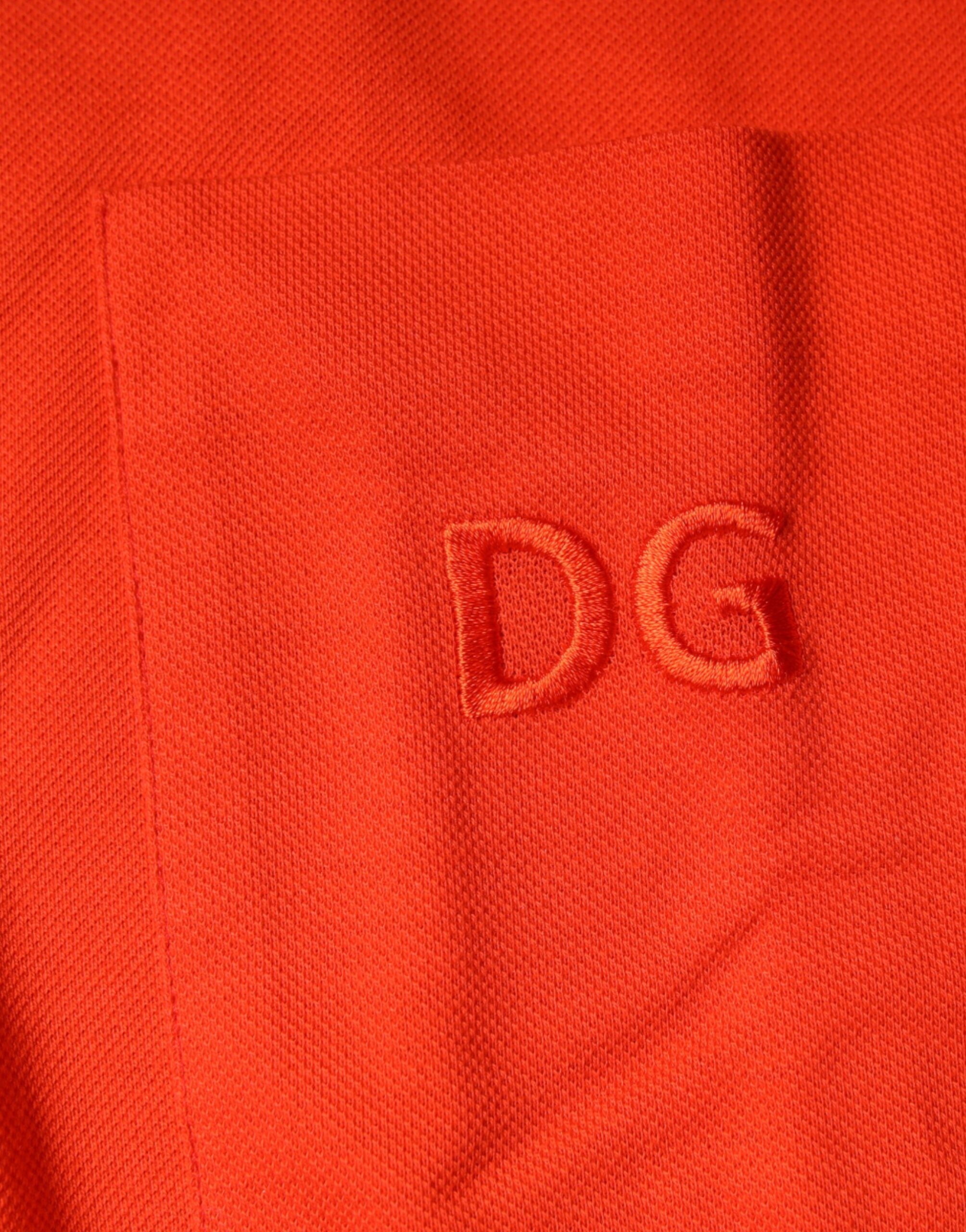 Dolce & Gabbana Orange Cotton Button Down Casual Polo Shirt -   -  Dolce & Gabbana.