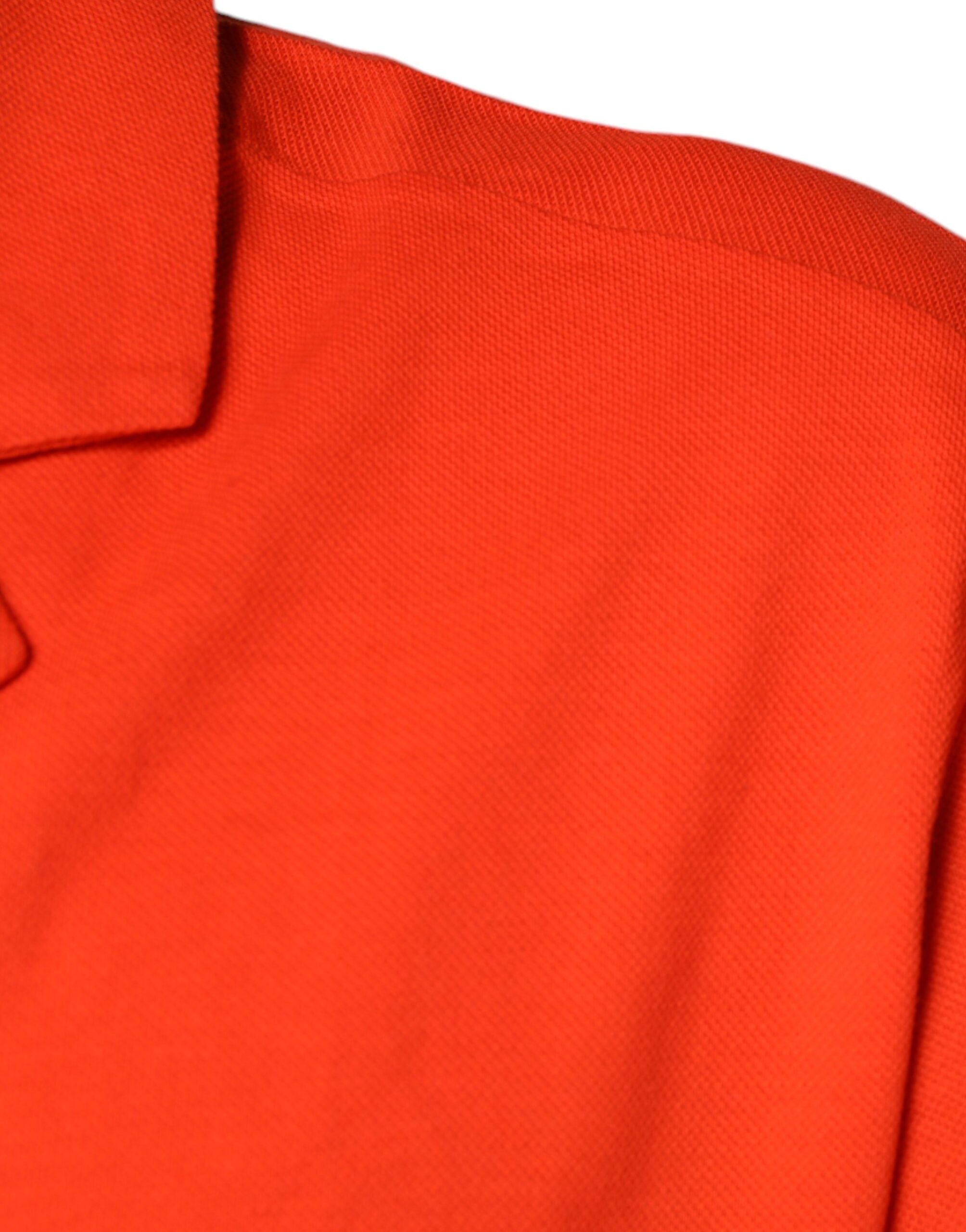 Dolce & Gabbana Orange Cotton Button Down Casual Polo Shirt -   -  Dolce & Gabbana.