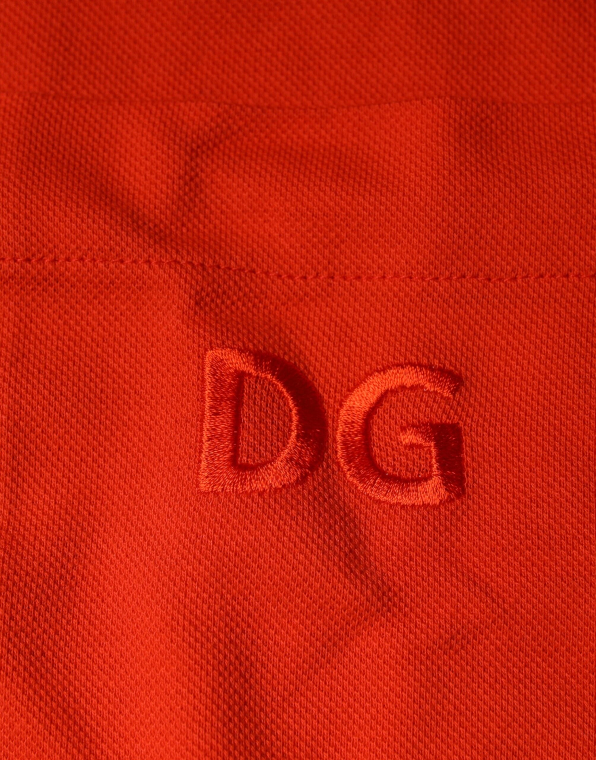 Dolce & Gabbana Orange Cotton Button Down Casual Polo Shirt -   -  Dolce & Gabbana.