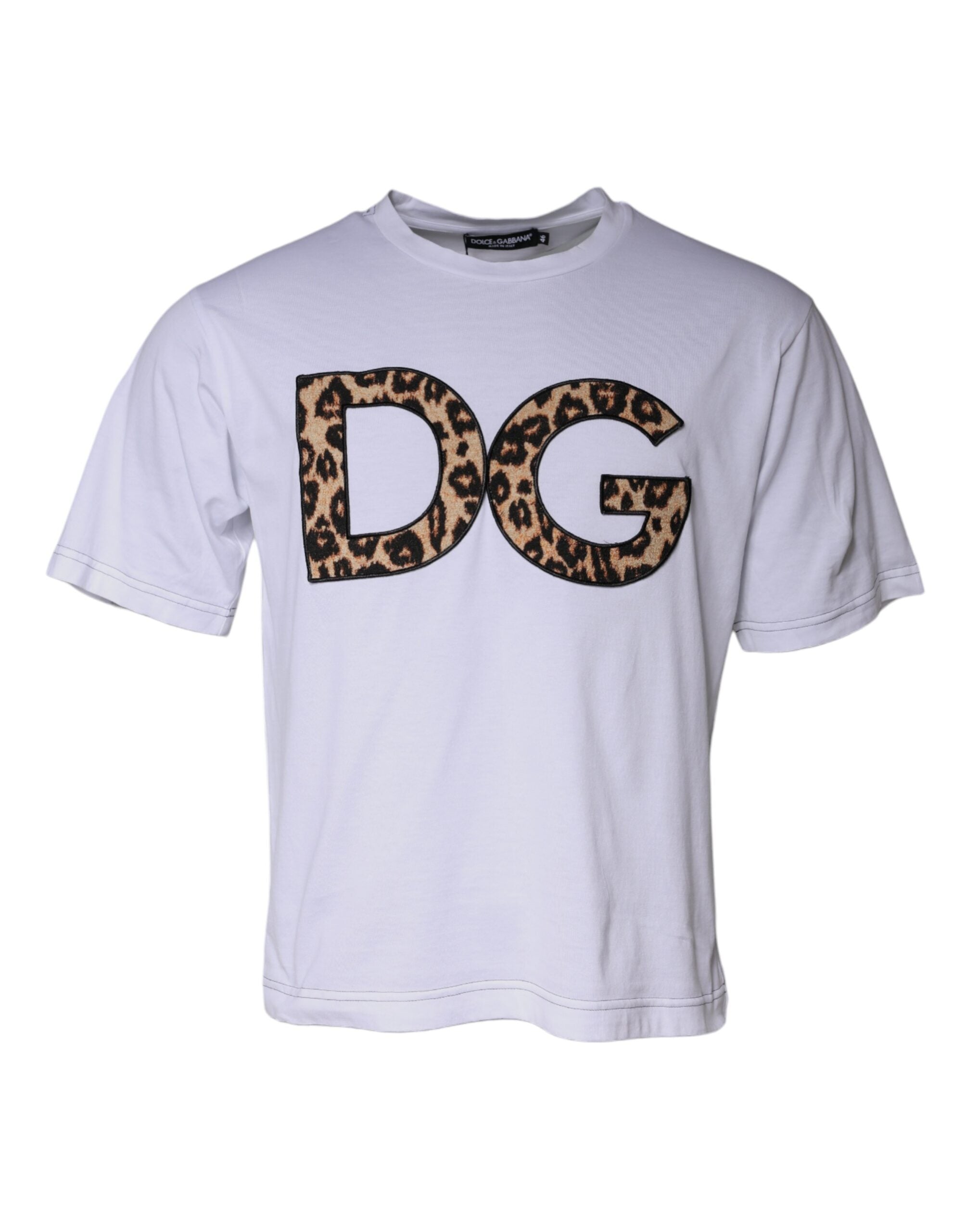 Dolce & Gabbana White DG Logo Cotton Shorts Sleeves T-shirt -   -  Dolce & Gabbana.