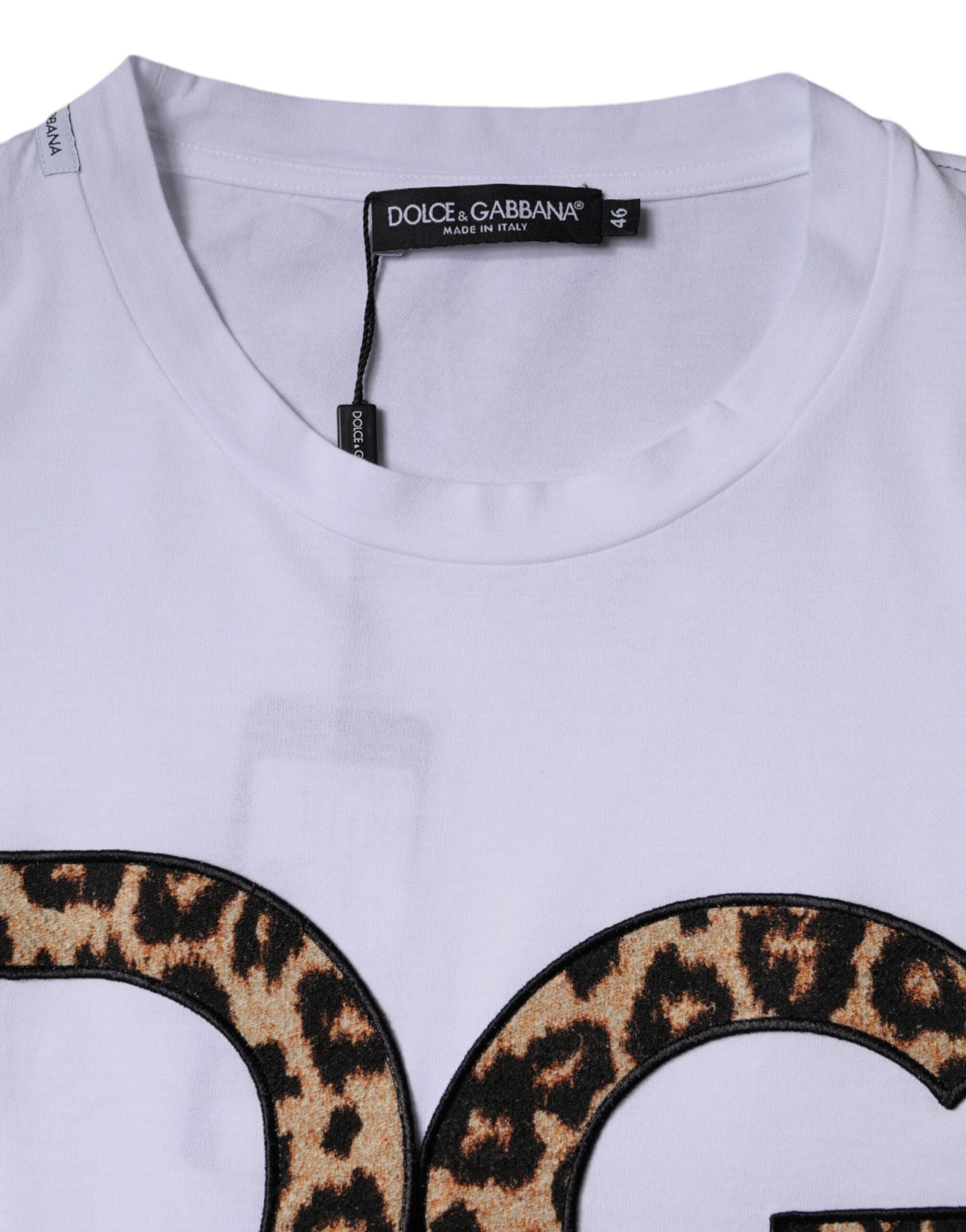 Dolce & Gabbana White DG Logo Cotton Shorts Sleeves T-shirt -   -  Dolce & Gabbana.