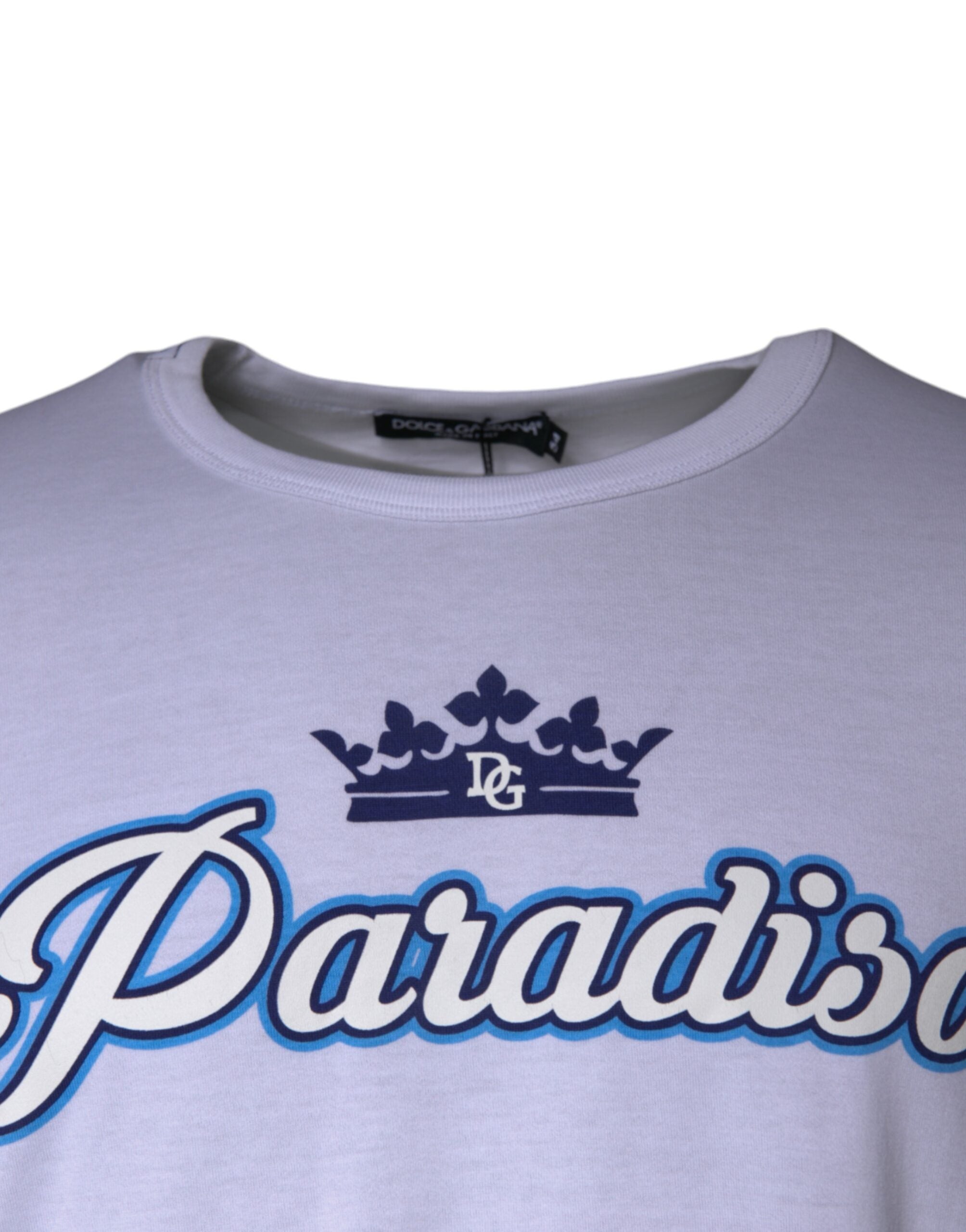 Dolce & Gabbana White Paradiso Cotton Shorts Sleeves T-shirt -   -  Dolce & Gabbana.