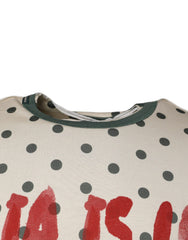 Dolce & Gabbana Beige Graphic Print Polka Dot Cotton T-shirt -   -  Dolce & Gabbana.