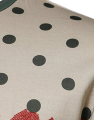 Dolce & Gabbana Beige Graphic Print Polka Dot Cotton T-shirt -   -  Dolce & Gabbana.