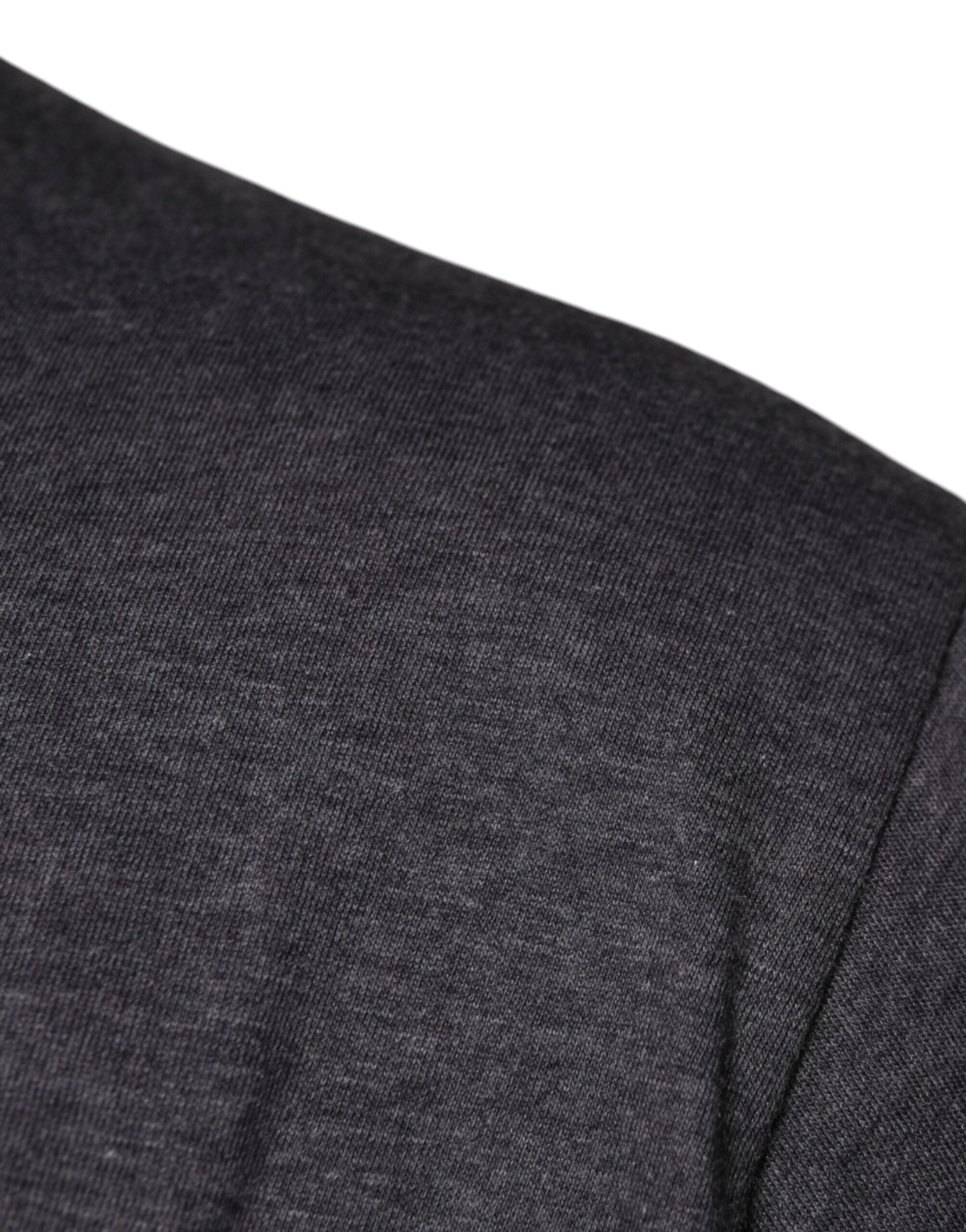 Dolce & Gabbana Gray Logo Patch Cotton Crew Neck T-shirt -   -  Dolce & Gabbana.