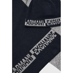 Armani Exchange Blue Wool Scarf -   -  Armani Exchange.