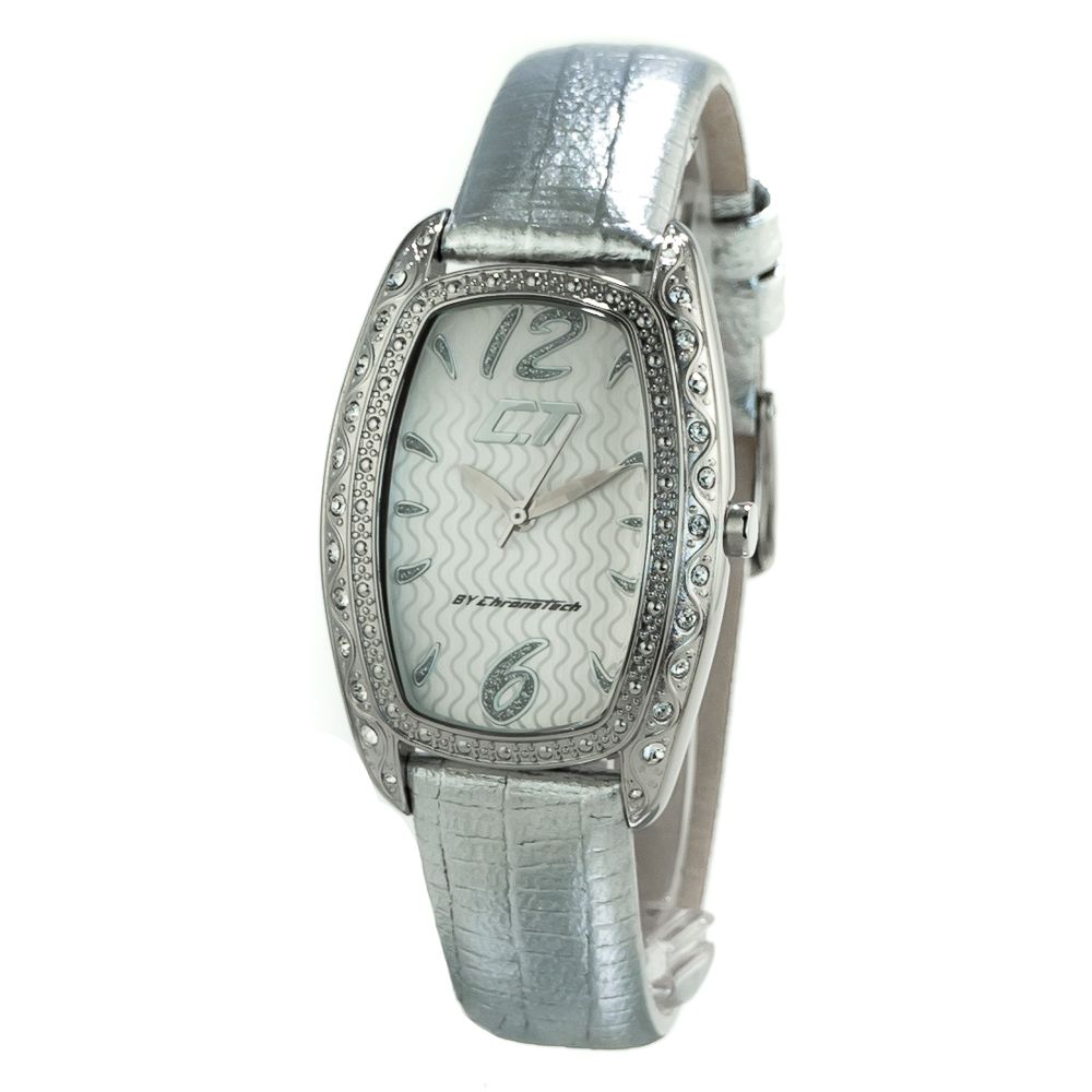 Chronotech Silver Leather Watch -   -  Chronotech.
