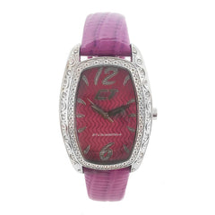 Chronotech Purple Leather Watch -   -  Chronotech.