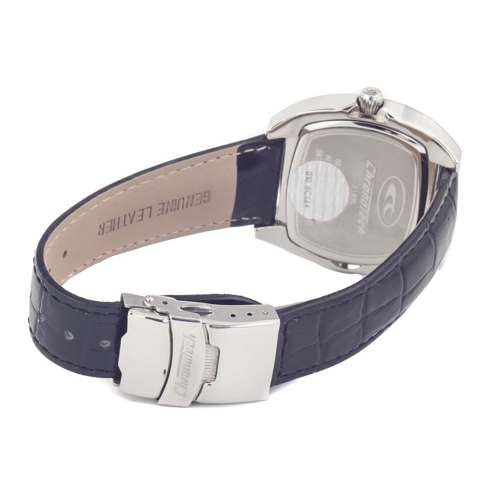 Chronotech Black Leather Watch -   -  Chronotech.