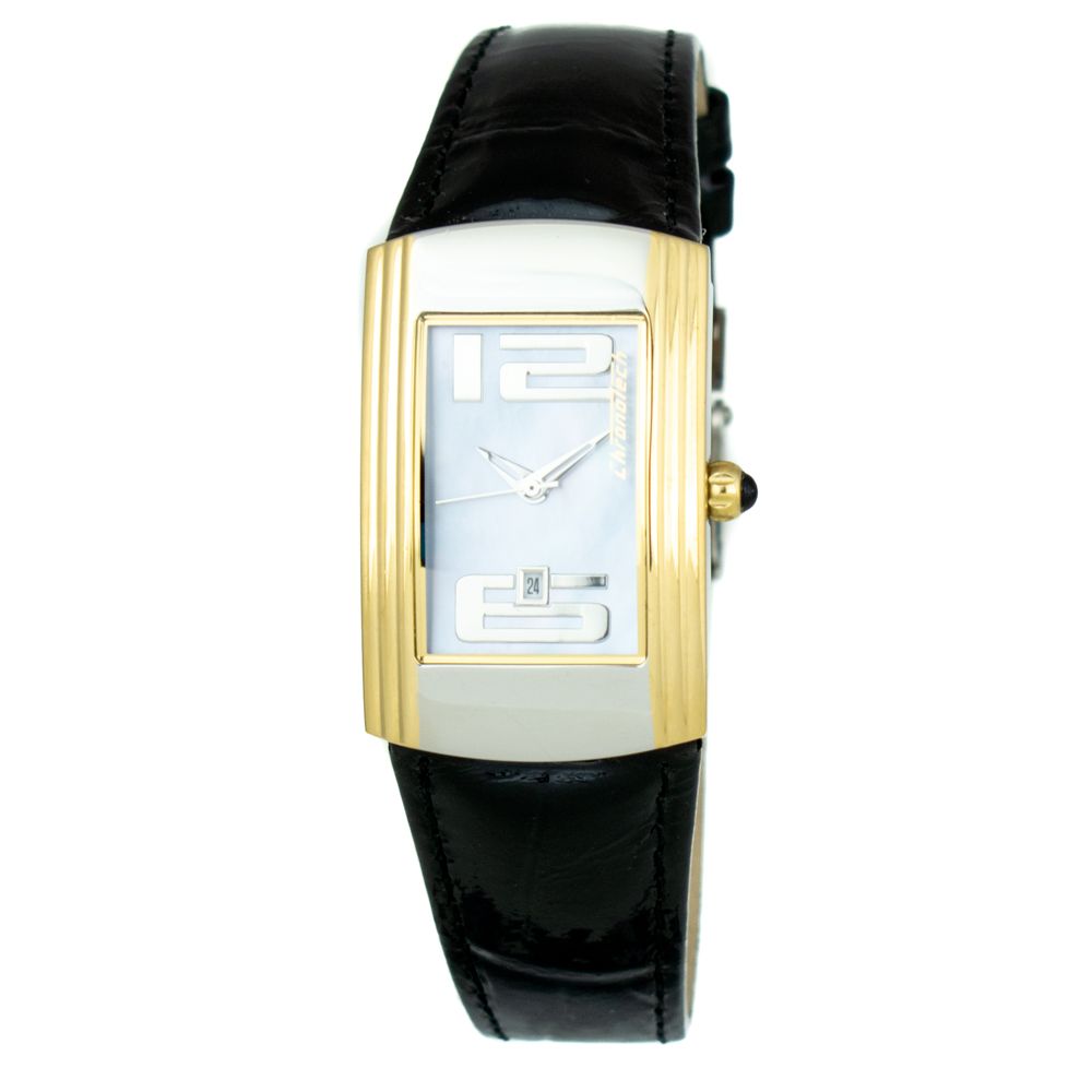 Chronotech Black Leather Watch -   -  Chronotech.