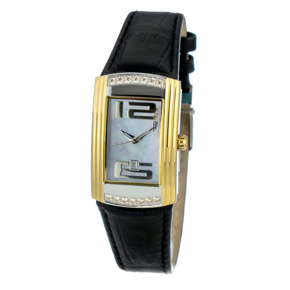 Chronotech Black Leather Watch -   -  Chronotech.