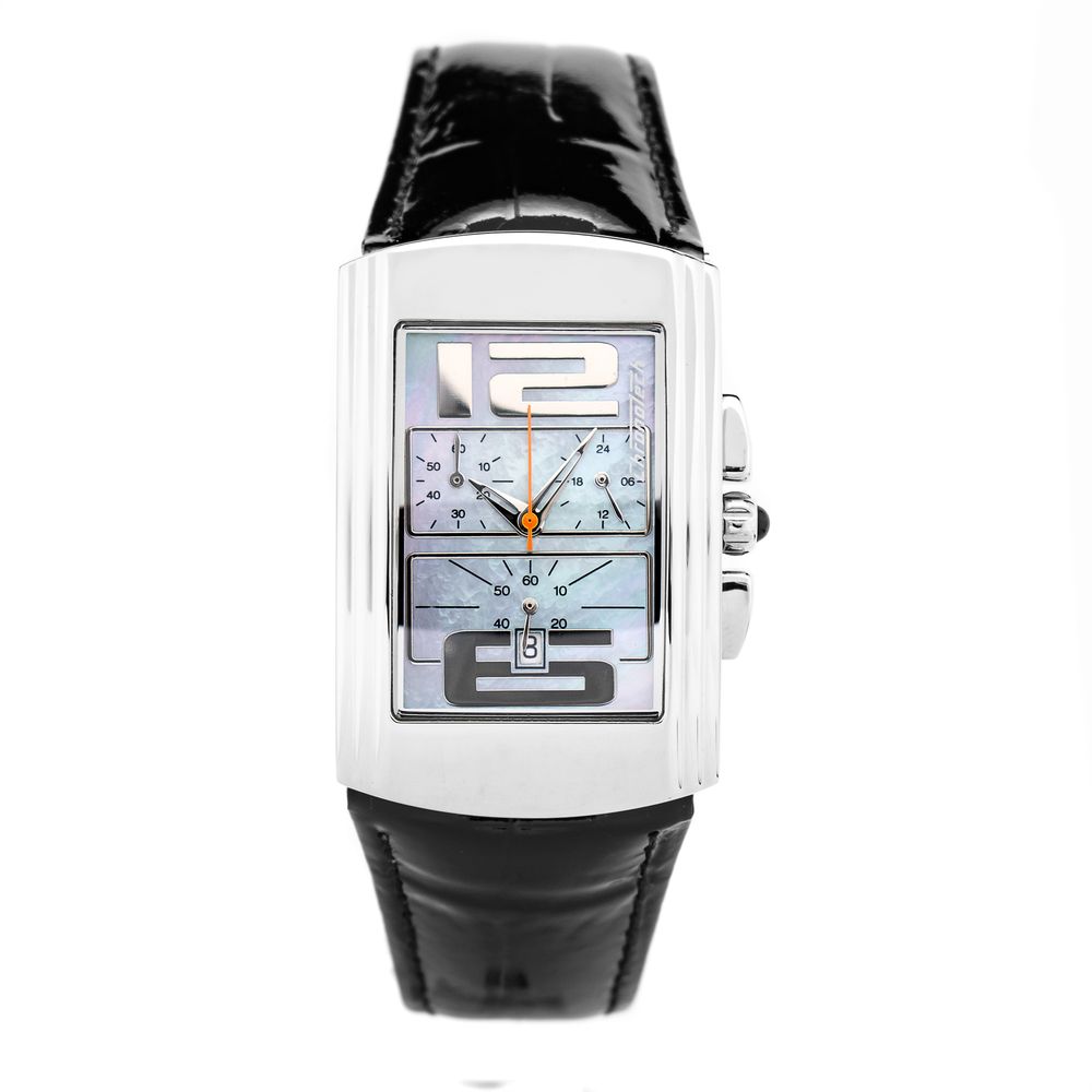 Chronotech Black Leather Watch -   -  Chronotech.
