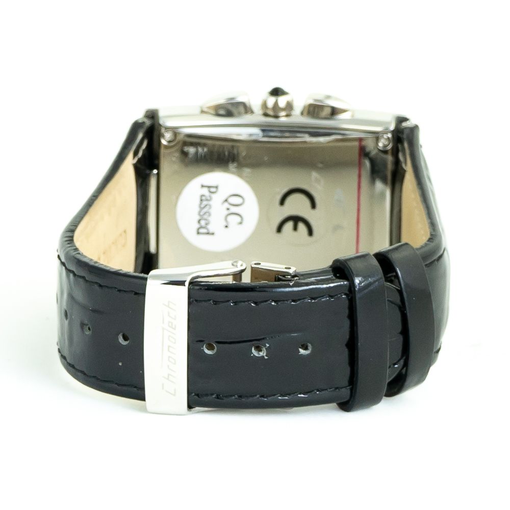 Chronotech Black Leather Watch -   -  Chronotech.