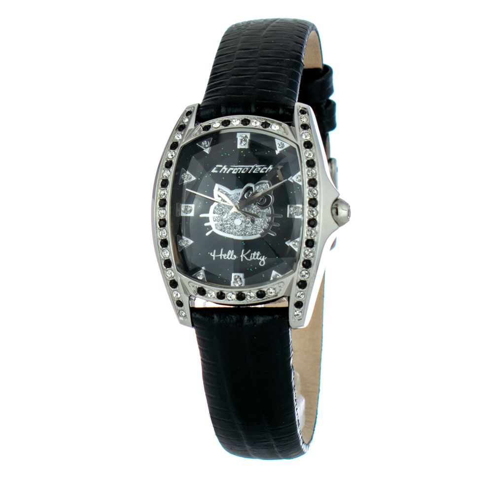Chronotech Black Leather Watch -   -  Chronotech.
