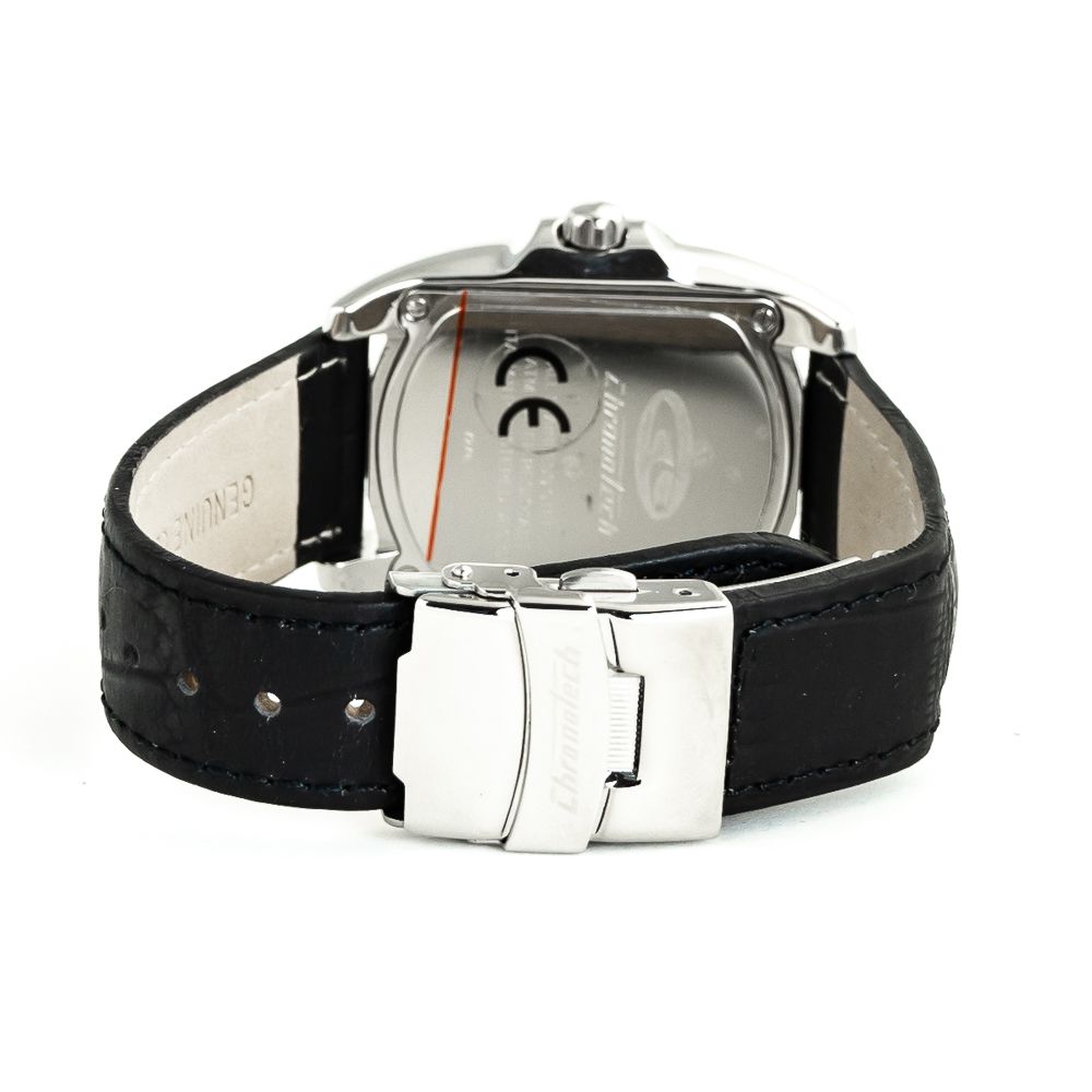 Chronotech Black Leather Watch -   -  Chronotech.