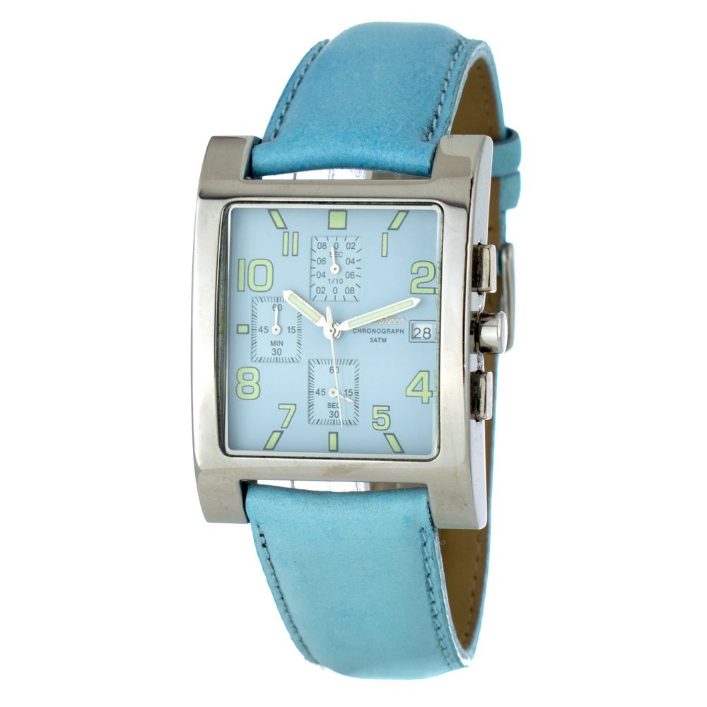 Chronotech Blue Leather Watch -   -  Chronotech.