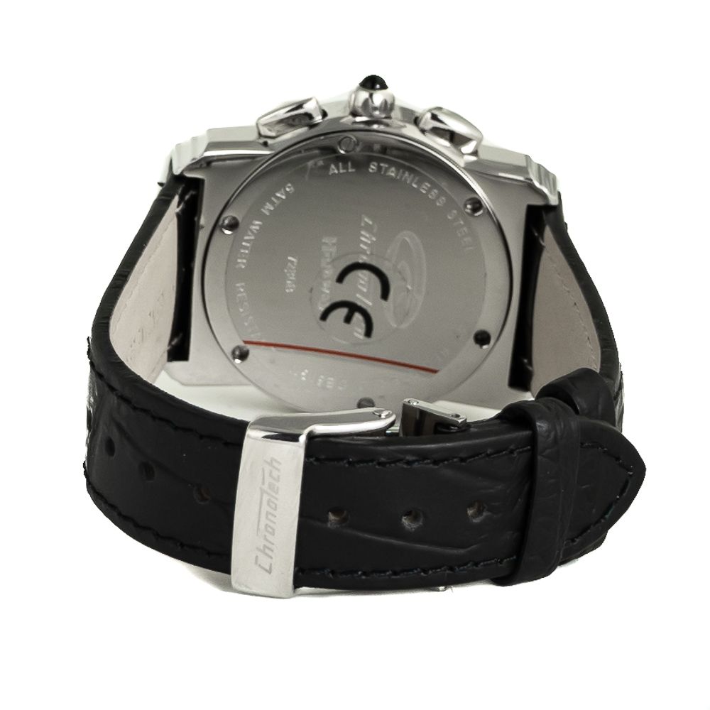 Chronotech Black Leather Watch -   -  Chronotech.