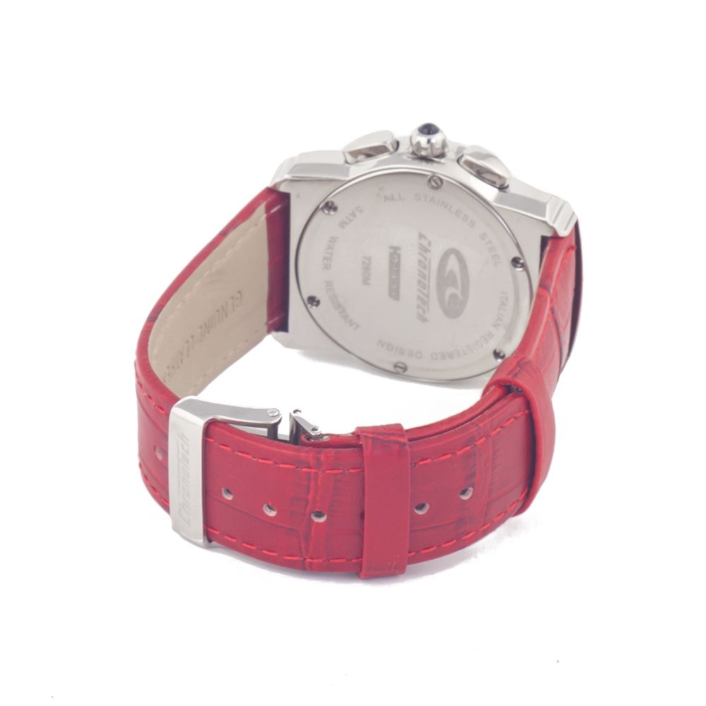 Chronotech Red Leather Watch -   -  Chronotech.