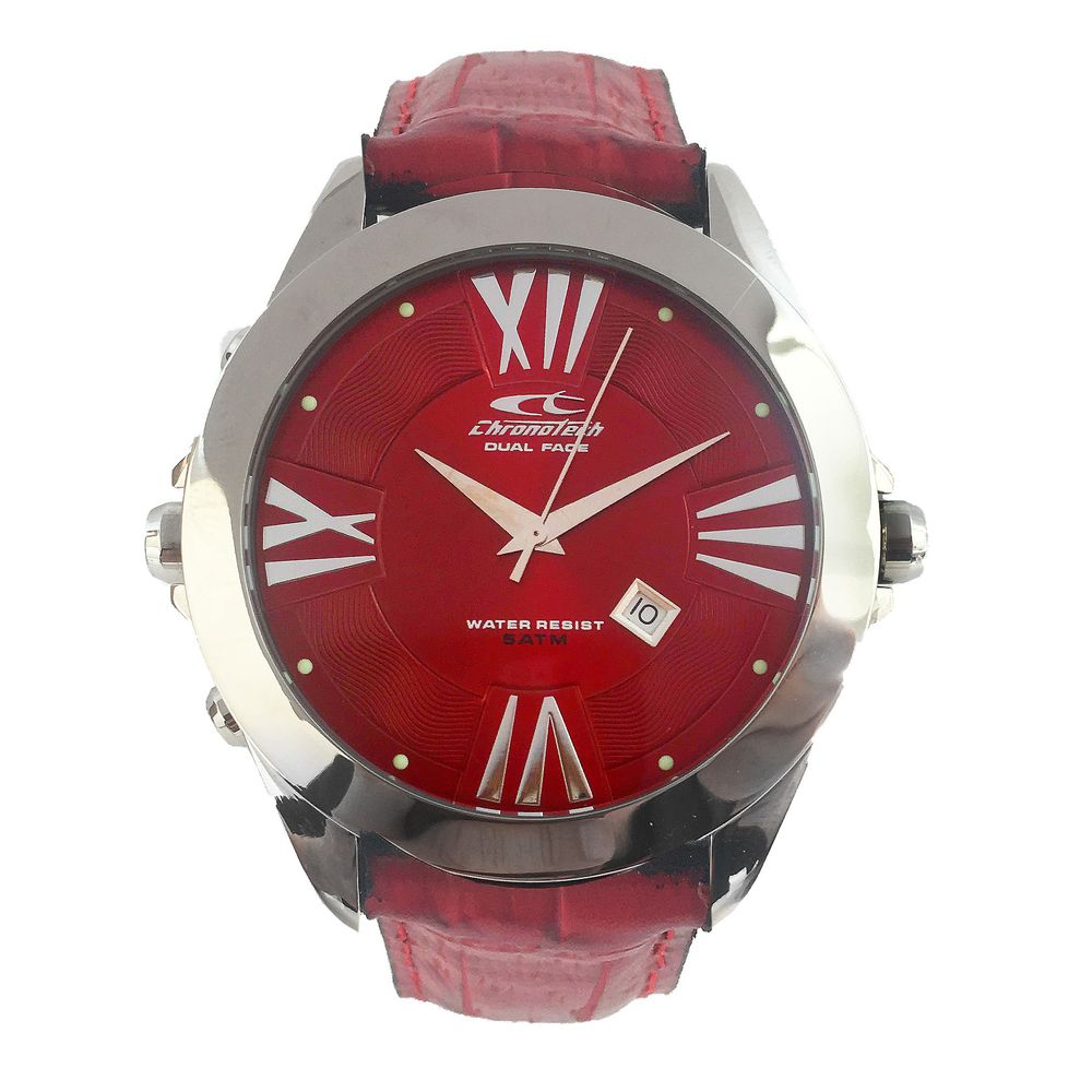 Chronotech Black Leather Watch -   -  Chronotech.