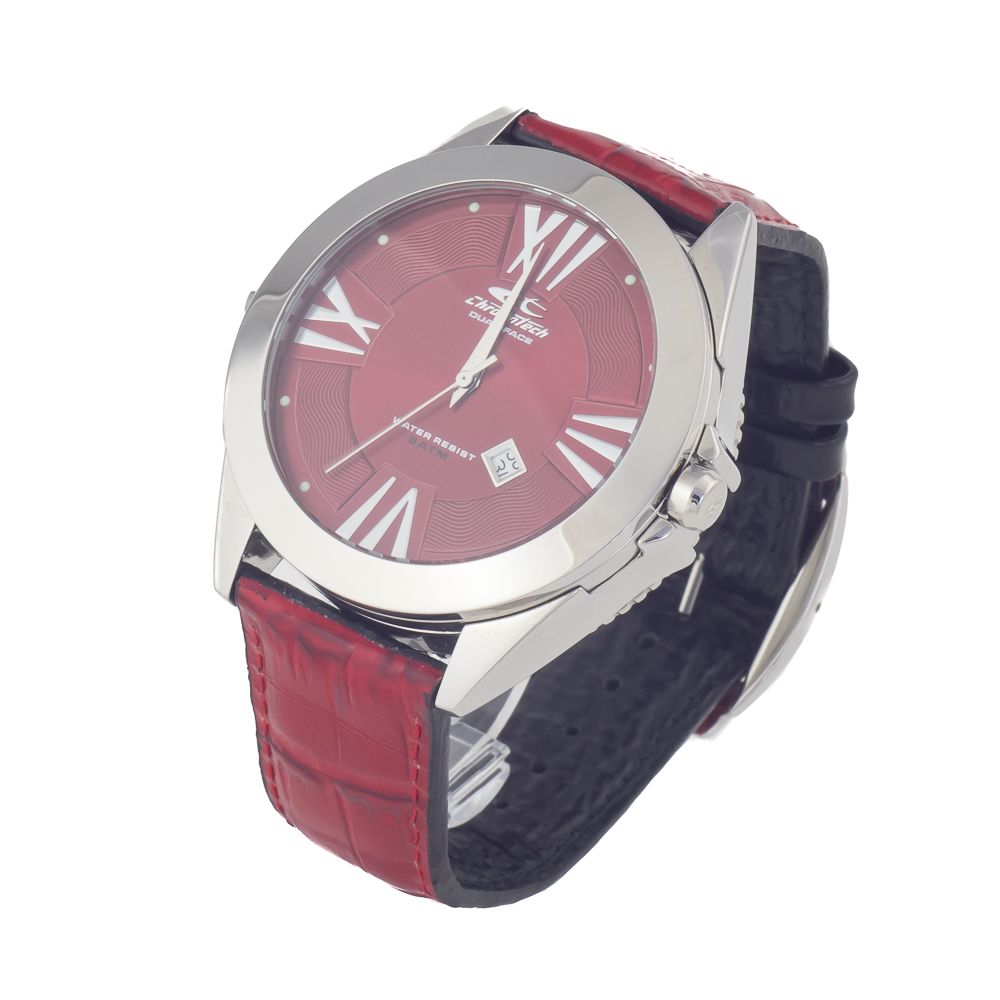 Chronotech Black Leather Watch -   -  Chronotech.