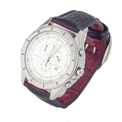 Chronotech Black Leather Watch -   -  Chronotech.