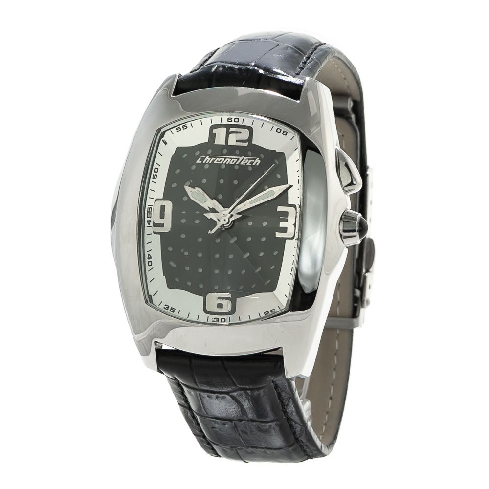 Chronotech Black Leather Watch -   -  Chronotech.