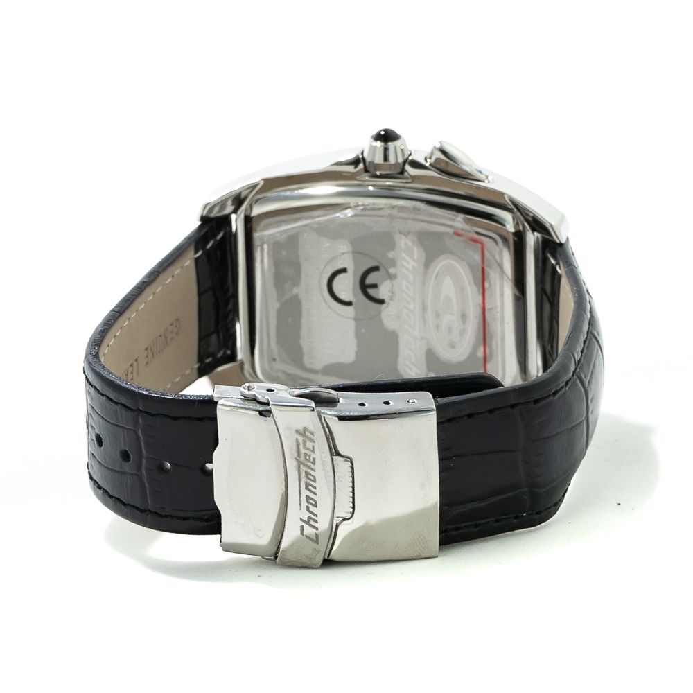 Chronotech Black Leather Watch -   -  Chronotech.
