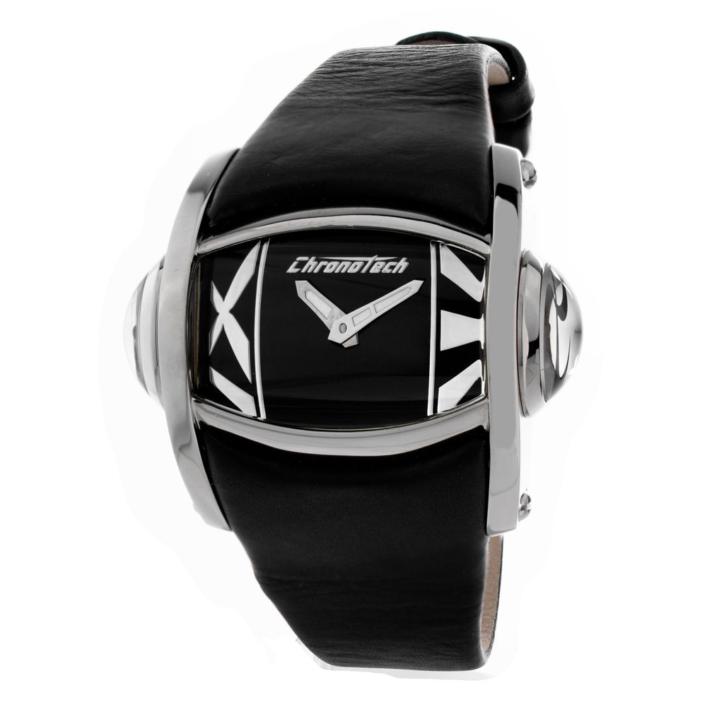 Chronotech Black Leather Watch -   -  Chronotech.