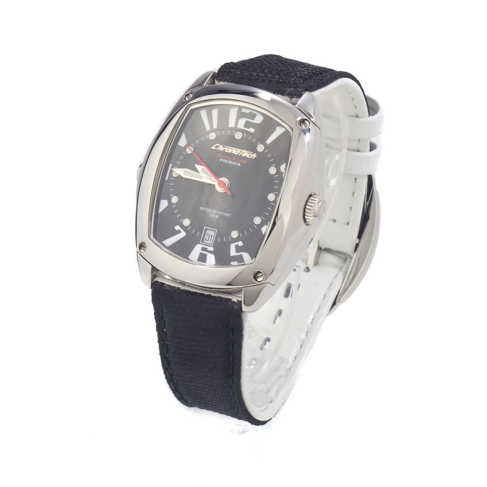 Chronotech Black Leather Watch -   -  Chronotech.