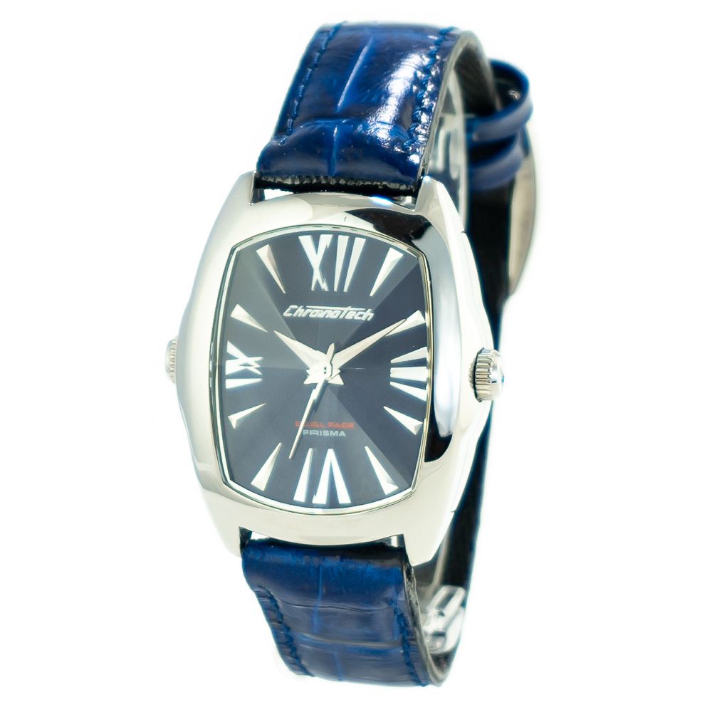 Chronotech Black Leather Watch -   -  Chronotech.