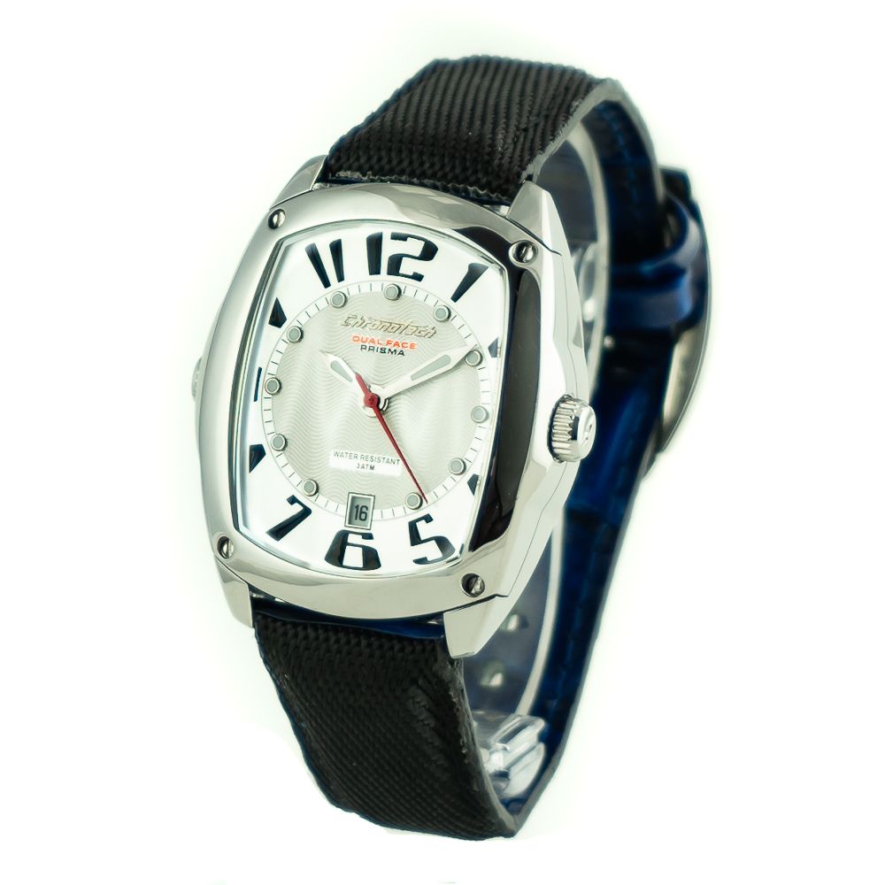 Chronotech Black Leather Watch -   -  Chronotech.