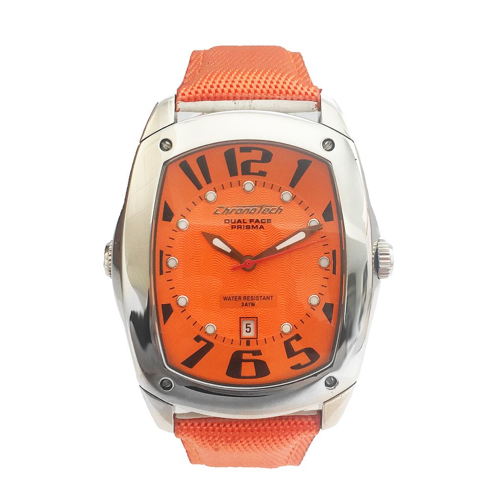 Chronotech Orange Leather Watch -   -  Chronotech.