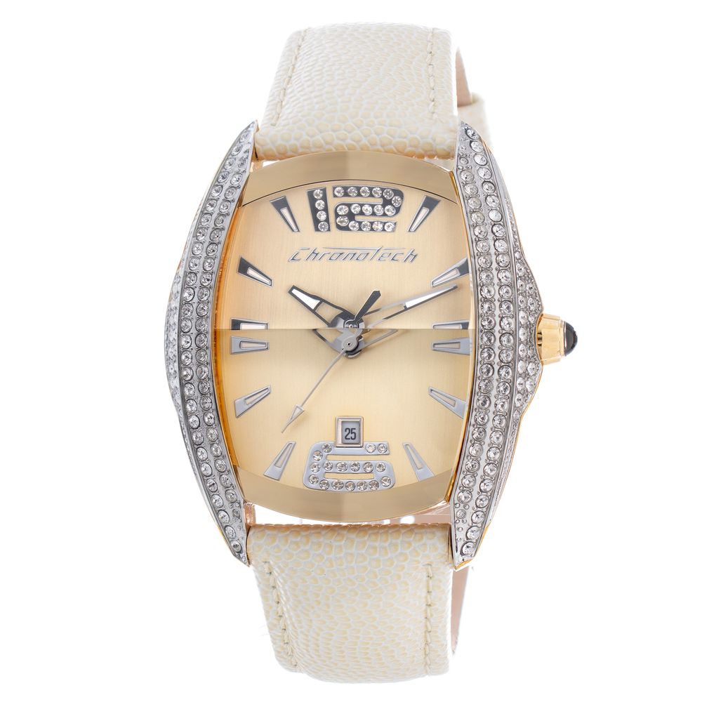 Chronotech Beige Leather Watch -   -  Chronotech.