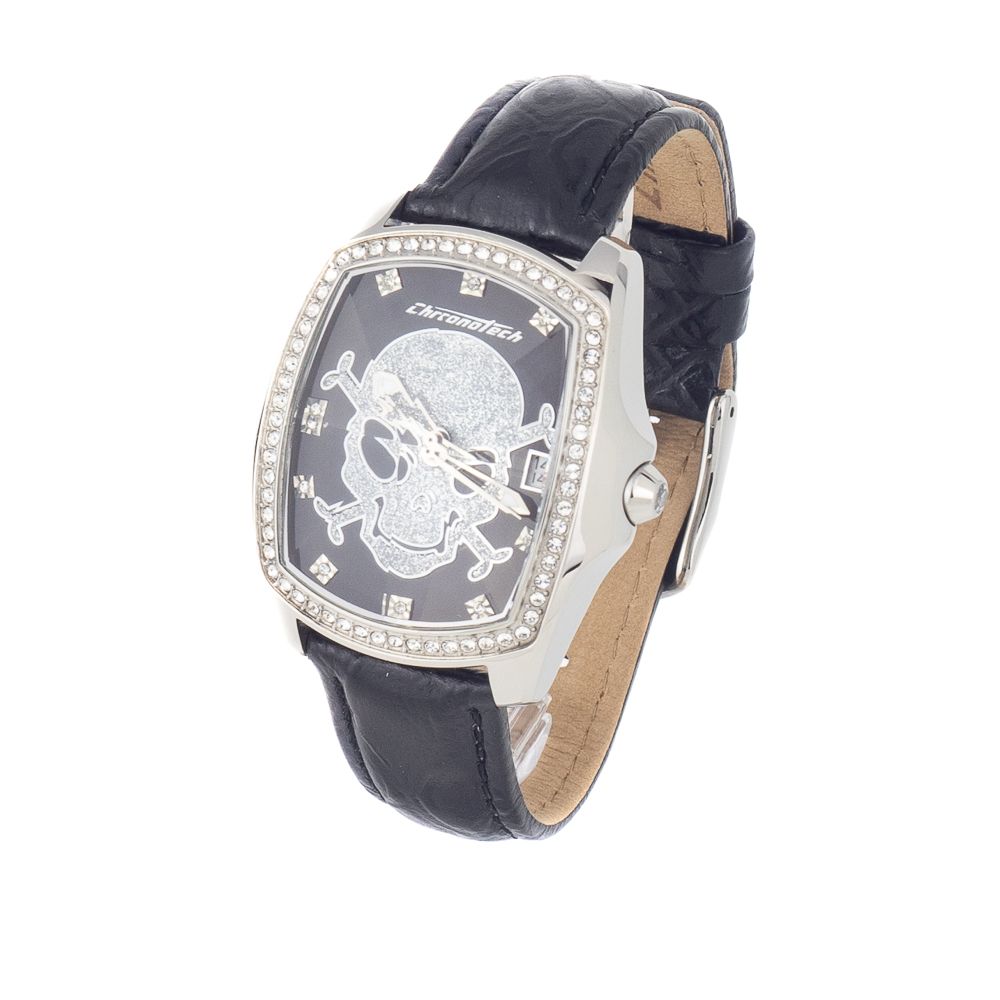 Chronotech Black Leather Watch -   -  Chronotech.