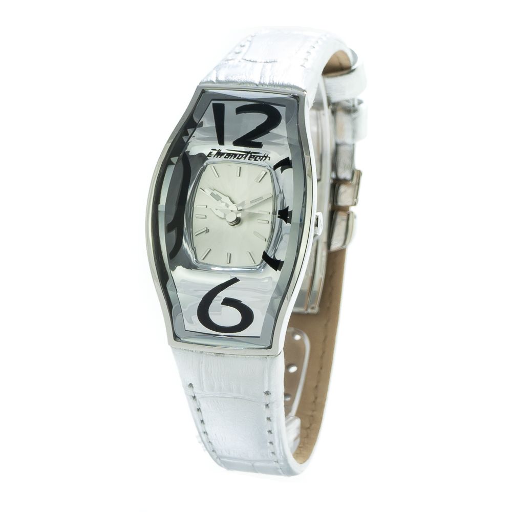 Chronotech Silver Leather Watch -   -  Chronotech.