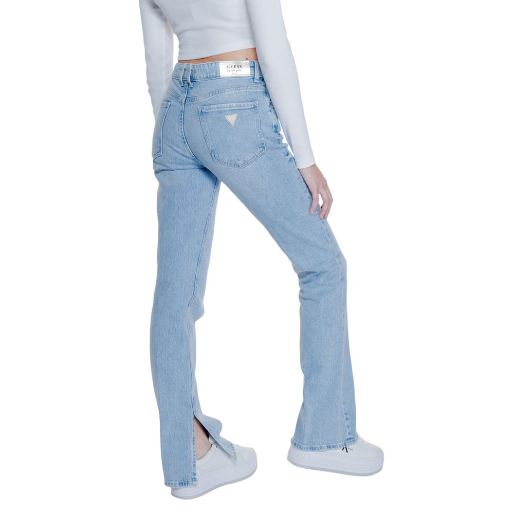 Guess Light Blue Cotton Mom Jean -   -  Guess.