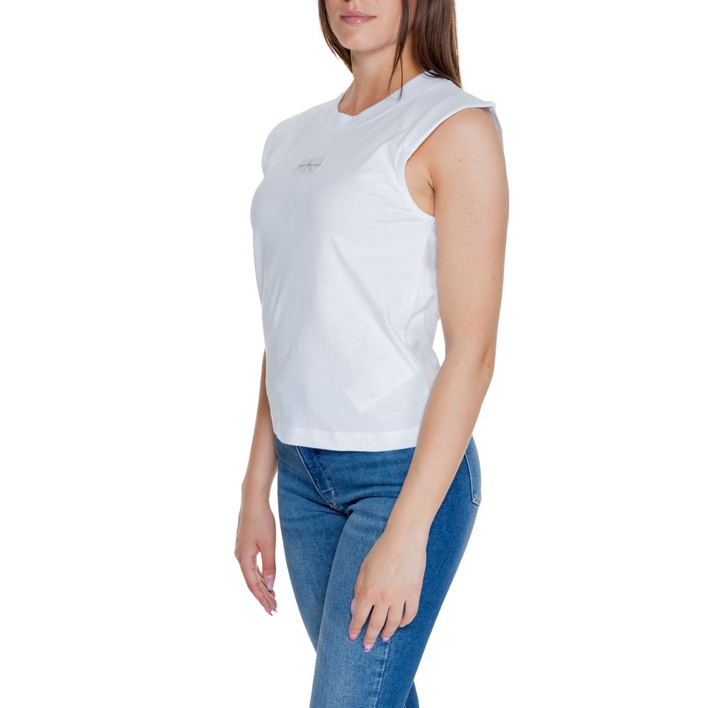 Calvin Klein Jeans White Cotton T-Shirt -   -  Calvin Klein Jeans.