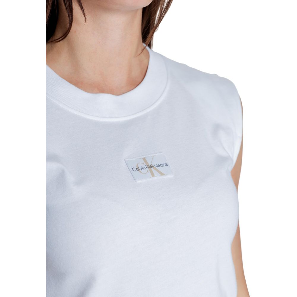 Calvin Klein Jeans White Cotton T-Shirt -   -  Calvin Klein Jeans.