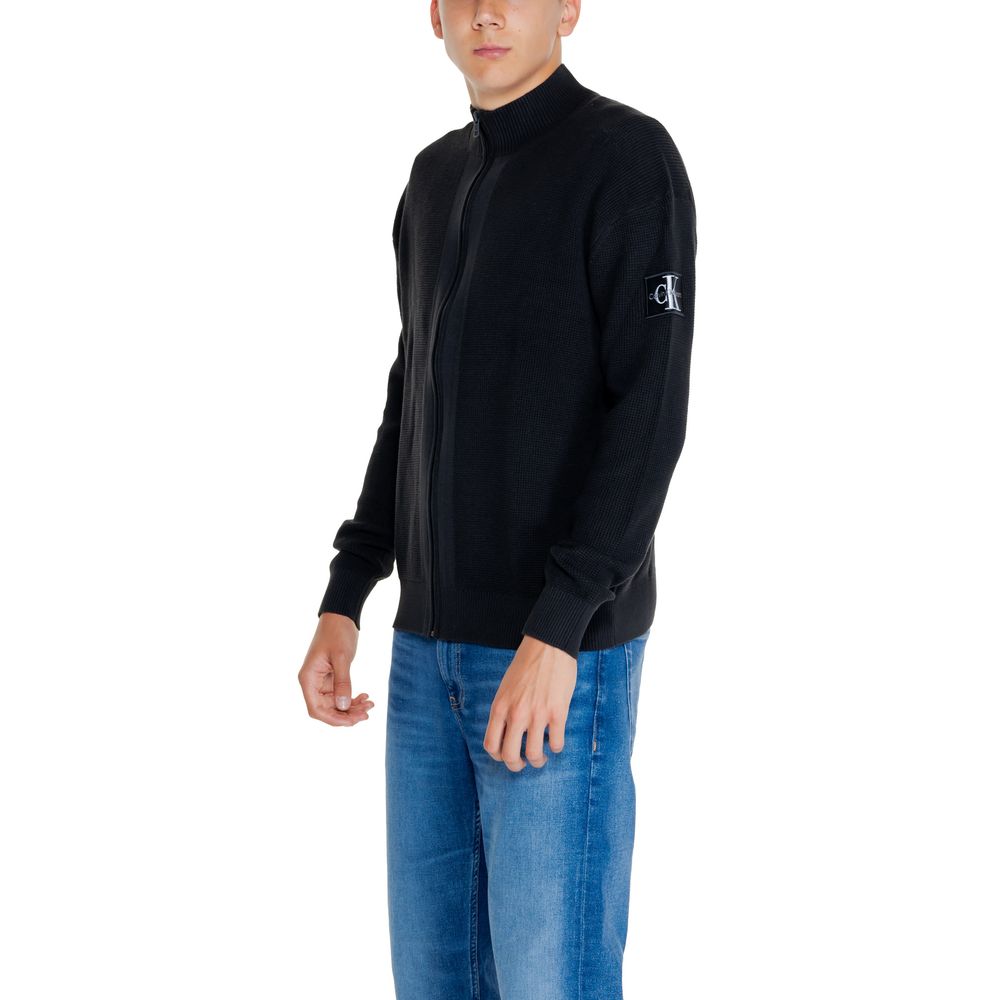 Calvin Klein Jeans Black Recycled Cotton Cardigan -   -  Calvin Klein Jeans.