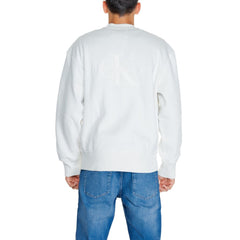 Calvin Klein Jeans White Recycled Cotton Sweatshirt -   -  Calvin Klein Jeans.