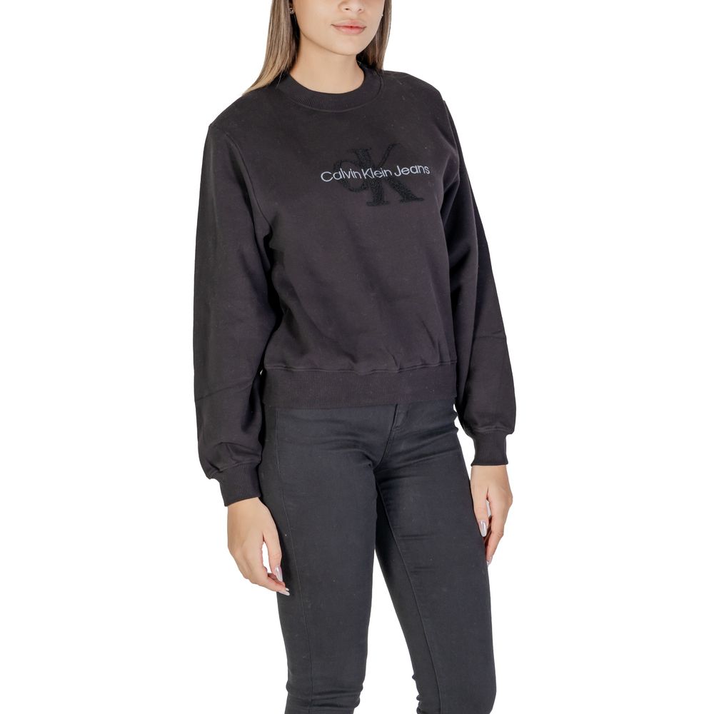 Calvin Klein Jeans Black Cotton Sweatshirt -   -  Calvin Klein Jeans.