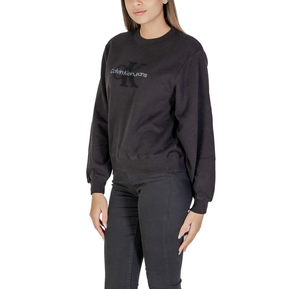 Calvin Klein Jeans Black Cotton Sweatshirt -   -  Calvin Klein Jeans.