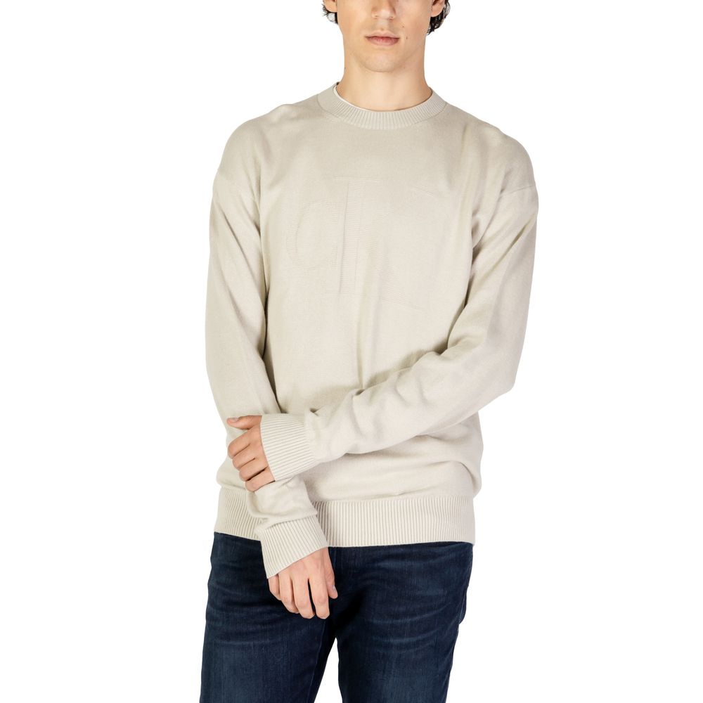 Calvin Klein Jeans Beige Organic Cotton Sweater -   -  Calvin Klein Jeans.