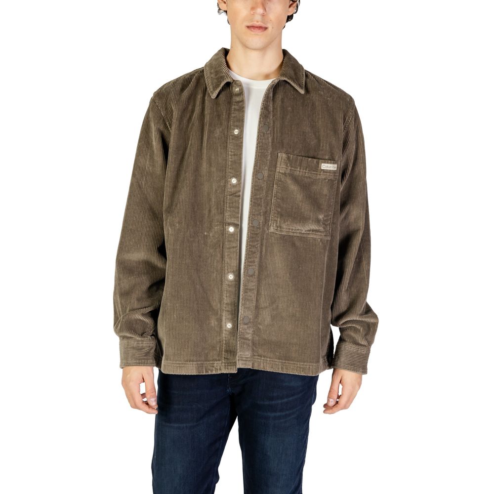 Calvin Klein Jeans Beige Cotton Shirt -   -  Calvin Klein Jeans.