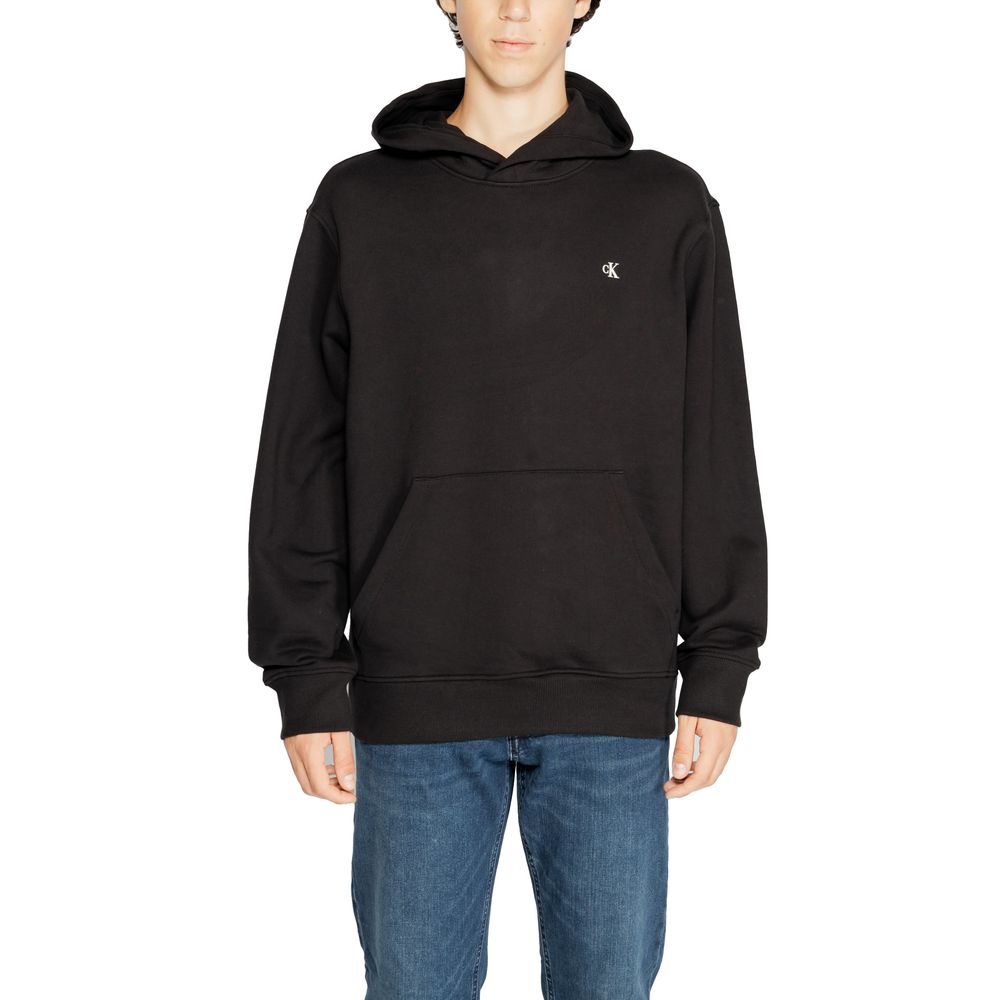 Calvin Klein Jeans Black Recycled Cotton Hoody -   -  Calvin Klein Jeans.
