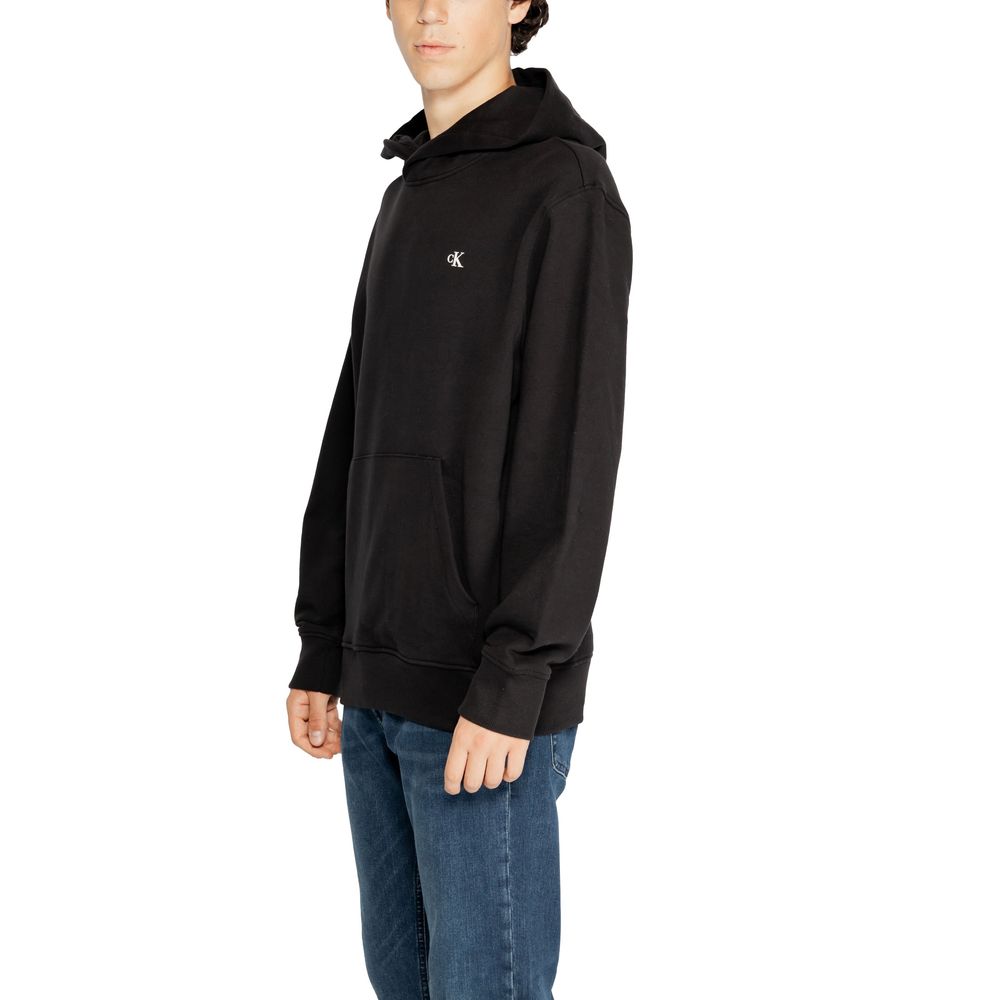 Calvin Klein Jeans Black Recycled Cotton Hoody -   -  Calvin Klein Jeans.
